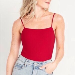Red Ribbed Bodysuit - size XL